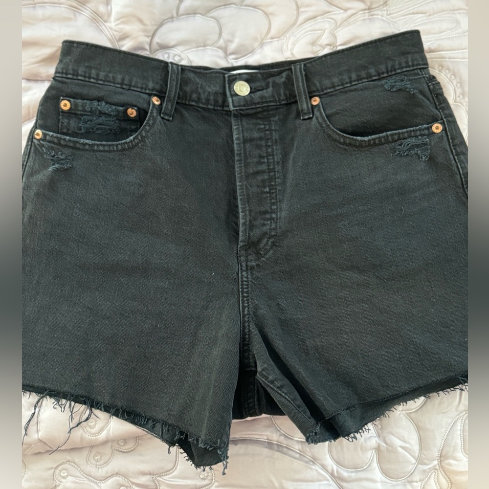Black Daze High Rise Denim Shorts
